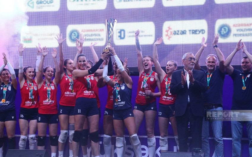 Qadın voleybolçular arasında Azərbaycan Yüksək Liqasının qalibləri mükafatlandırılıb