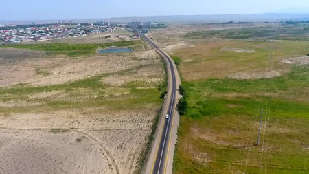 President Ilham Aliyev inaugurates highway in Goranboy