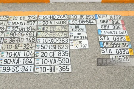 Bakıda tullantıların arasından 8-i əcnəbilərə məxsus olmaqla 57 avtomobil nömrəsi tapılıb
