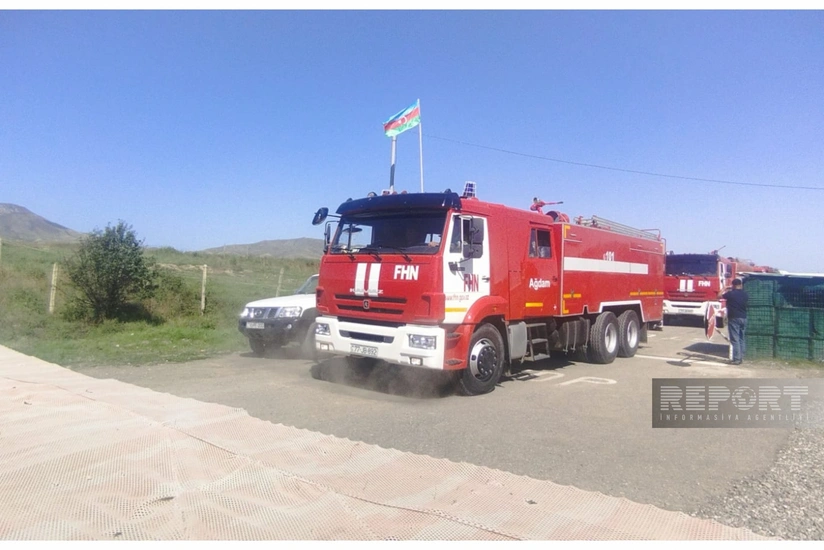 10 vehicles, 50-member staff of Ministry of Emergency Situations leave for Khankandi