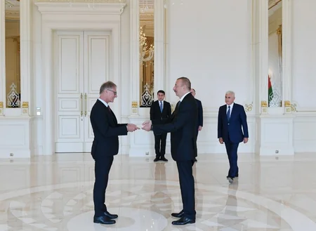 President Ilham Aliyev receives credentials of incoming German ambassador