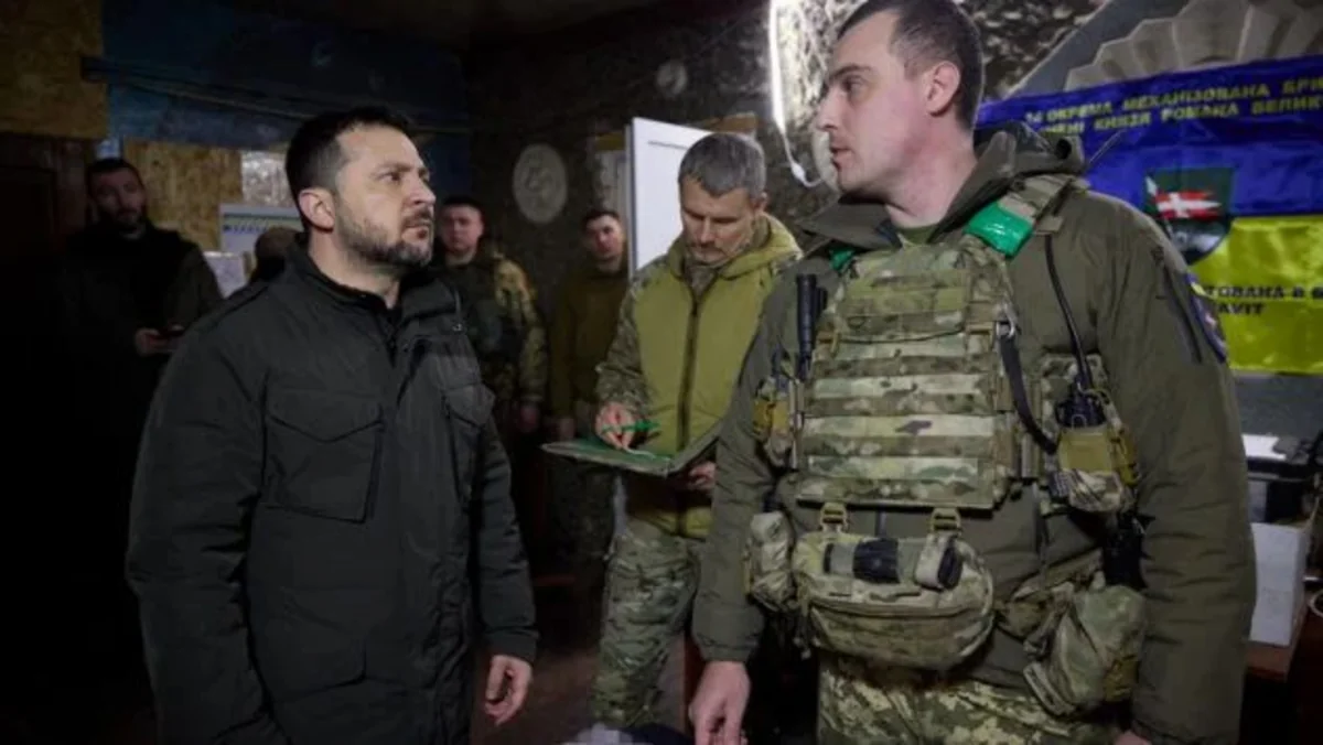 Президент Украины приехал на передовую в районе Купянска