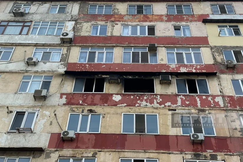 Bakıda yaşayış binasında yanğın olub, 6 nəfər təxliyə edilib - VİDEO - YENİLƏNİB-2