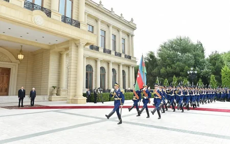 Azərbaycanda İtaliya Prezidentinin rəsmi qarşılanma mərasimi olub