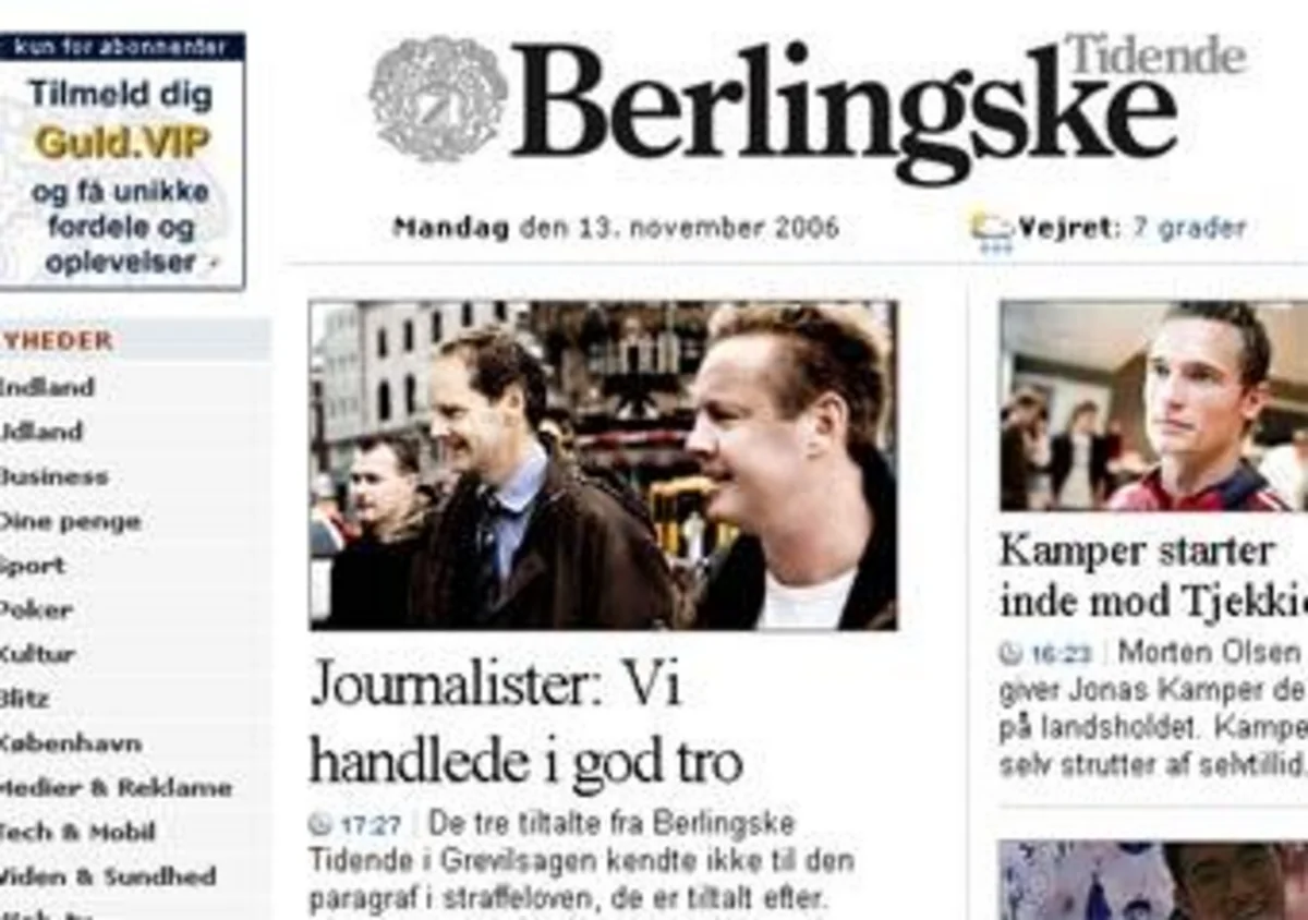​Датская газета Berlingske перепечатала карикатуры Charlie Hebdo