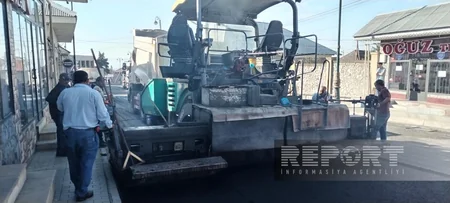 Oğuzun 14 küçəsində yollar təmir olunur