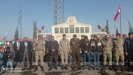 Vətən müharibəsi şəhidlərinin xatirəsinə ucaldılan bulaq kompleksinin açılışı olub