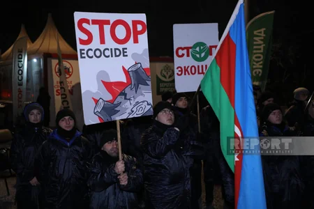Акция на дороге Ханкенди-Лачын продолжается и в вечерние часы