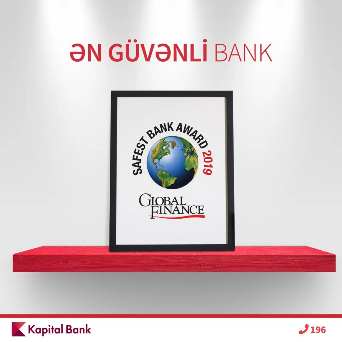 Kapital Bank növbəti dəfə Azərbaycanın “Ən Güvənli Bank”ı seçilib