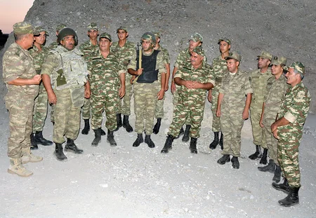 Qarabağ müharibəsinin bir qrup veteranı Tərtərdə döyüş növbəsində dayanıblar