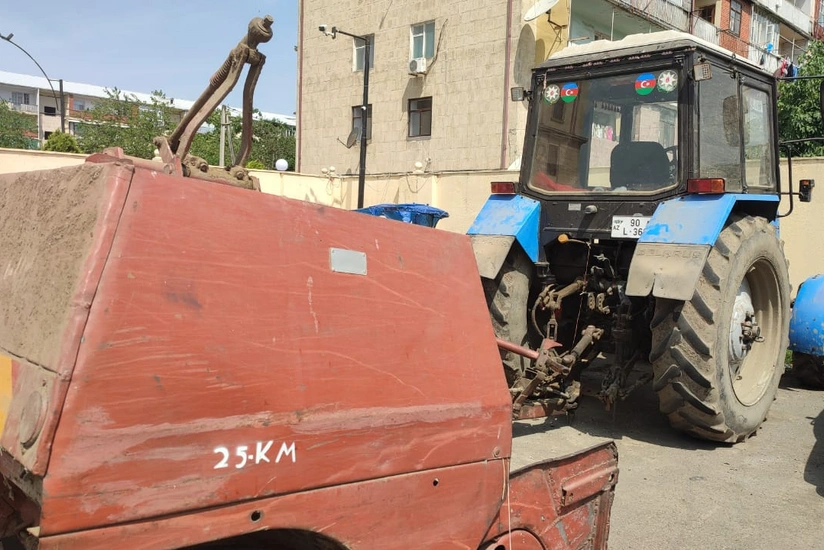Lənkəranda içkili şəxs traktorla avtoşluq etdi