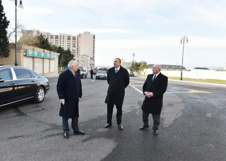 ​Prezident İlham Əliyev Xətai rayonunda yolların yenidənqurmadan sonrakı vəziyyəti ilə tanış olub