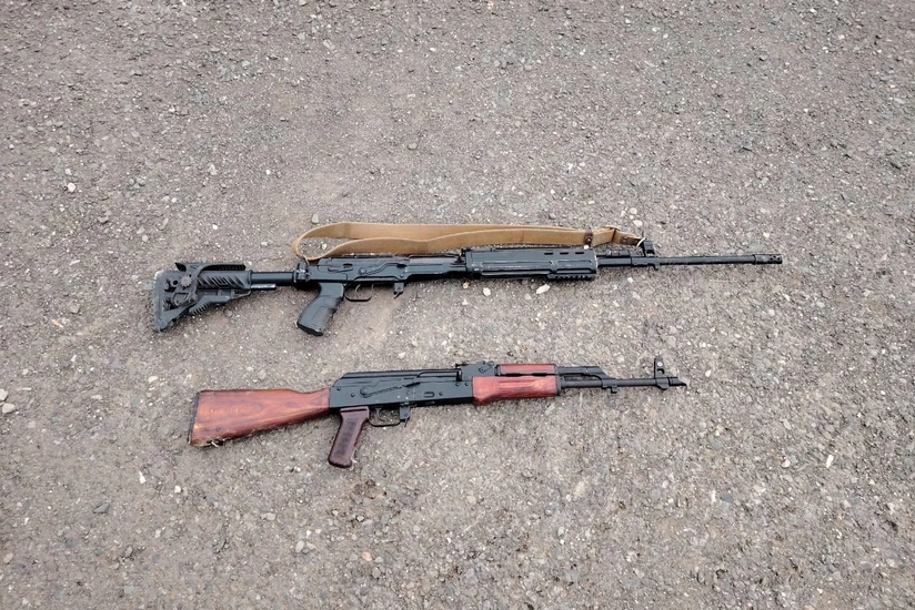 Azad olunan ərazilərdə pulemyot, avtomat və qumbaralar tapılıb