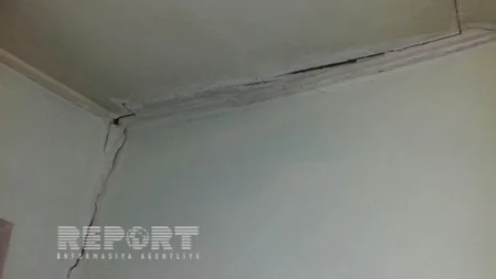 Qubaya yağan aramsız yağışlar nəticəsində daha bir ev çöküb - FOTO