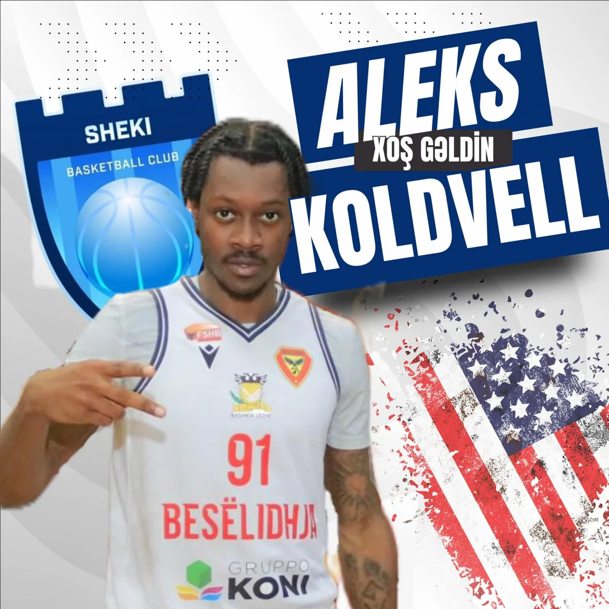 Şəki basketbol klubu heyətini ABŞ-li oyunçu ilə gücləndirib