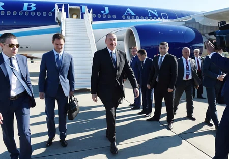 President Ilham Aliyev arrives in Sochi for visit
