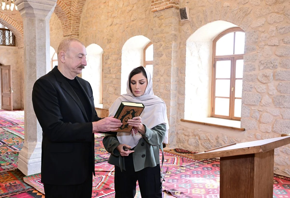 President Ilham Aliyev and First Lady Mehriban Aliyeva attend several openings and inspect construction work in Shusha