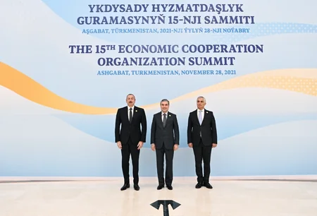 President Ilham Aliyev taking part in 15th ECO Summit in Ashgabat