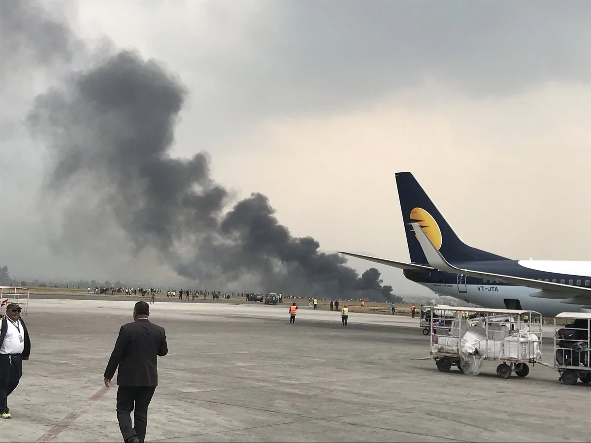 Passenger plane crashes in Nepal - PHOTO