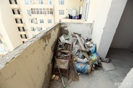 Bakıda MTK xidmətindən narazı olan bina sakinləri etiraz ediblər - FOTO