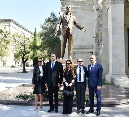 President attended opening of a monument to world-famous singer Rashid Behbudov - UPDATED