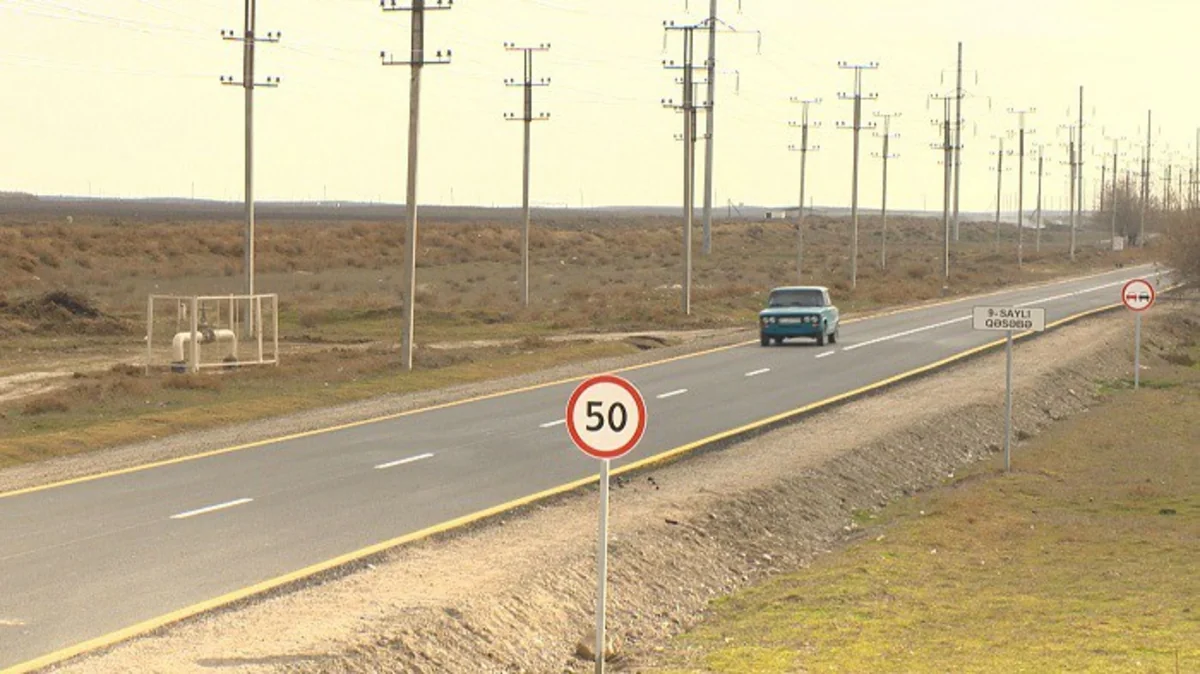 Biləsuvar rayonunda 23 km-lik yol istifadəyə verilib