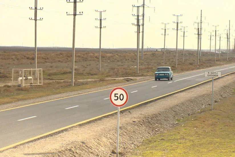 Biləsuvar rayonunda 23 km-lik yol istifadəyə verilib