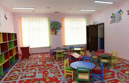 İlham Əliyev Beyləqanda inşa olunan 8 saylı körpələr evi-uşaq bağçasının açılışında iştirak edib