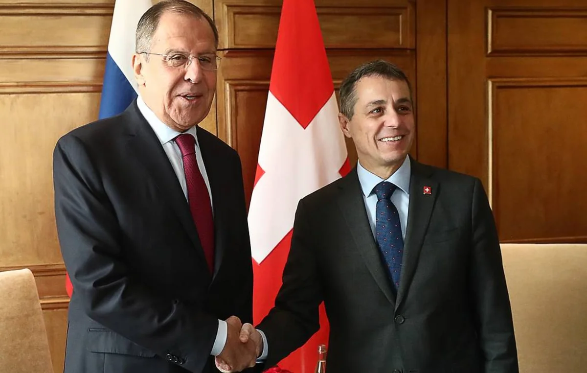 Swiss president meets Russia’s Sergei Lavrov