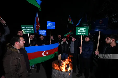 Xankəndi-Laçın yolunda etiraz aksiyası bu gecə də davam etdiriləcək