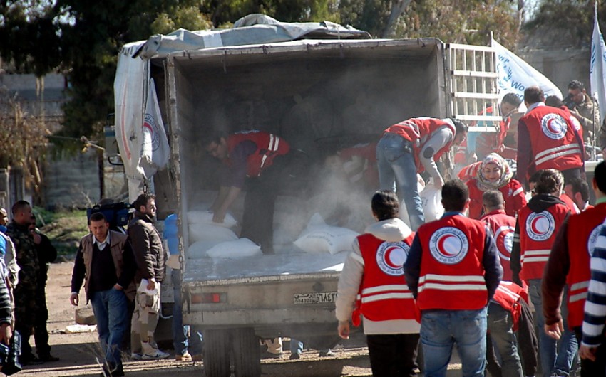 ​Suriyanın mühasirədə olan 5 şəhərinə humanitar yardım göndərilib