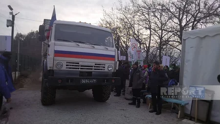 Conditions for passage of 26 peacekeepers' vehicles created on Khankandi-Lachin road - VIDEO