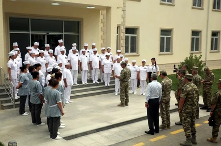 Defense Minister of Azerbaijan attends the opening of a new military hospital in the frontline zone - VİDEO