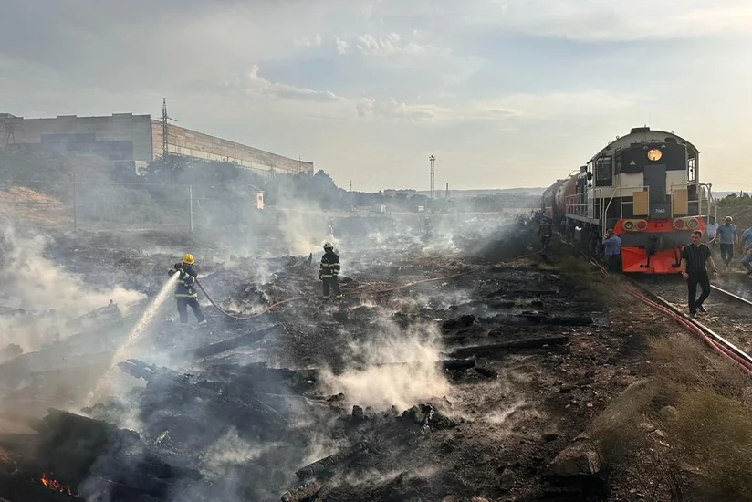Пожар на открытой местности в Биладжари потушен
