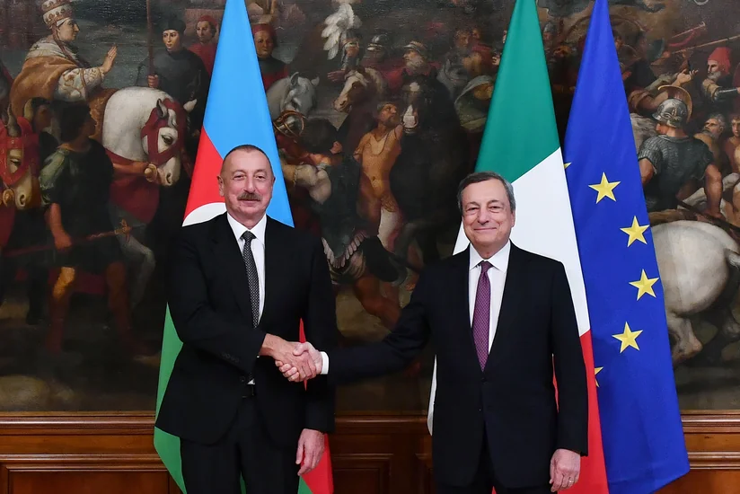 Mario Draqi Azərbaycan Prezidentinin səfərinin ikitərəfli münasibətlərə töhfə verəcəyini bildirib
