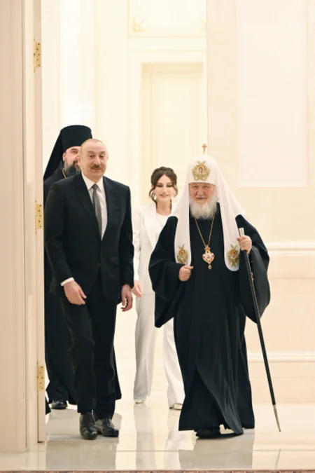 Prezident İlham Əliyev Moskvanın və Bütün Rusiyanın Patriarxı Kirill ilə görüşüb - YENİLƏNİB - 2