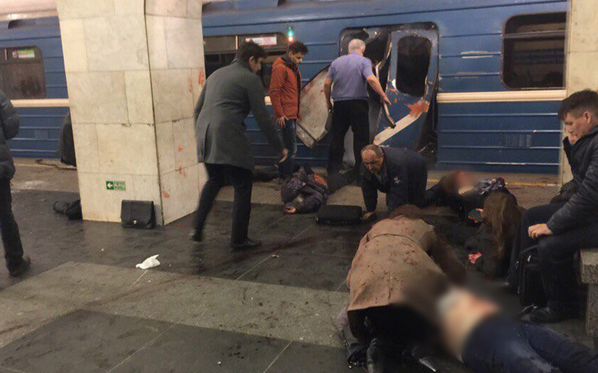 Sankt-Peterburqda metronun iki stansiyasında partlayış olub, 10 nəfər ölüb - YENİLƏNİB-2