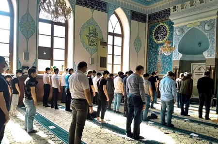 Gürcüstanda Ramazan bayramı namazları qılınıb