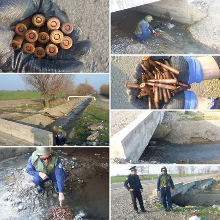 Tərtərdə su kanalından 400 ədədə yaxın güllə aşkar olunub