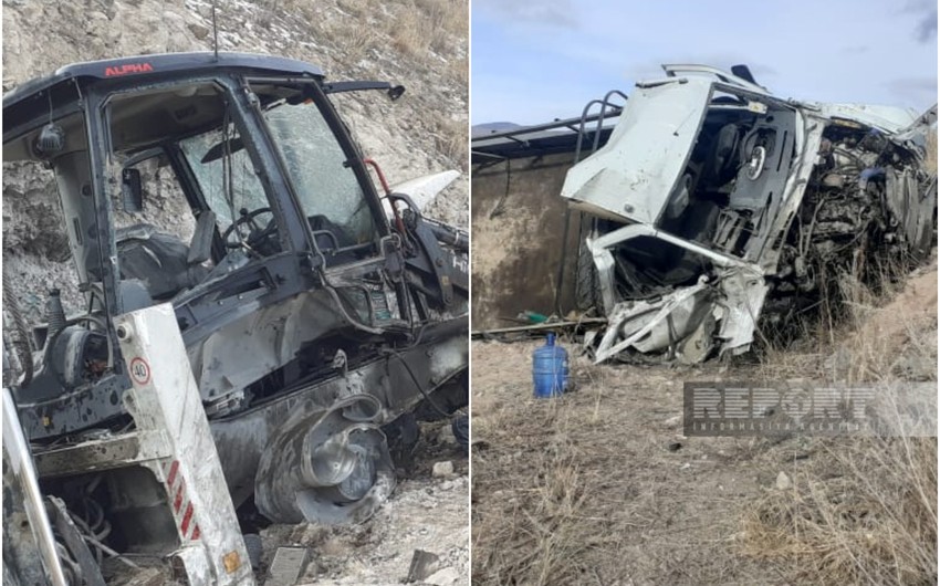 Footage from area where 8 people hit by landmines in Kalbajar