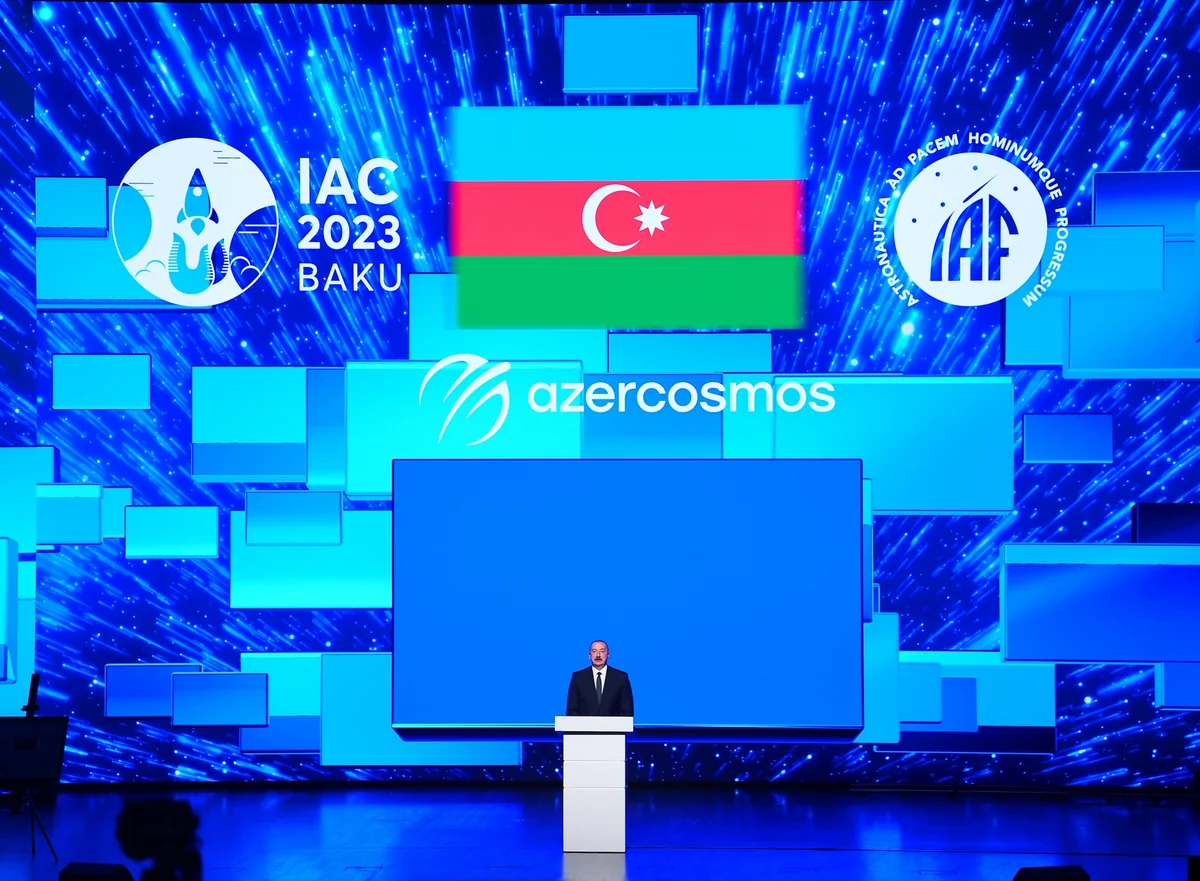 Ilham Aliyev reveals certain figures regarding development indicators of Azerbaijan at Astronautical Congress