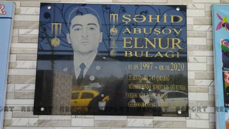 Vətən müharibəsi şəhidinin xatirəsinə inşa edilən bulağın açılışı olub
