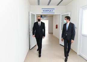 Prezident İlham Əliyev Şəkidə modul tipli xəstəxanada yaradılan şəraitlə tanış olub