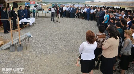 Ağstafada sənaye parkının təməli qoyulub - FOTO
