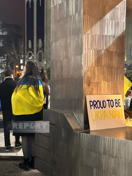 В Тбилиси провели акцию в поддержку Украины
