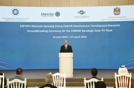 Ilham Aliyev inaugurates Garadagh Solar Power Plant