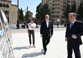 President Ilham Aliyev and First Lady Mehriban Aliyeva visit Ganja