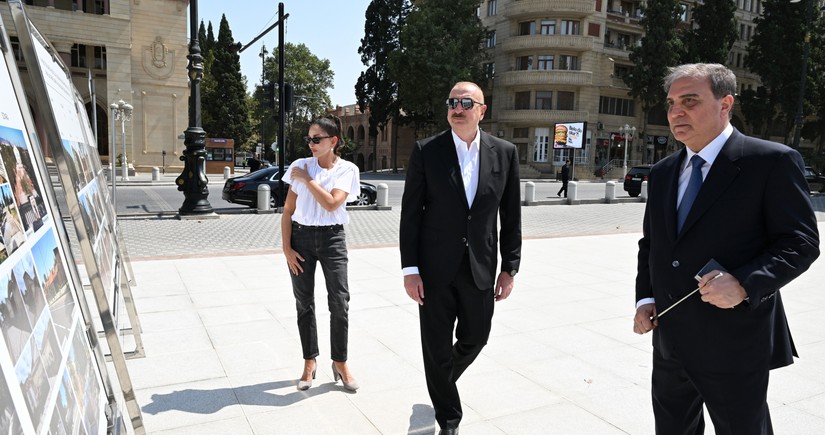 Prezident İlham Əliyev və birinci xanım Mehriban Əliyeva Gəncə şəhərində olublar - YENİLƏNİB