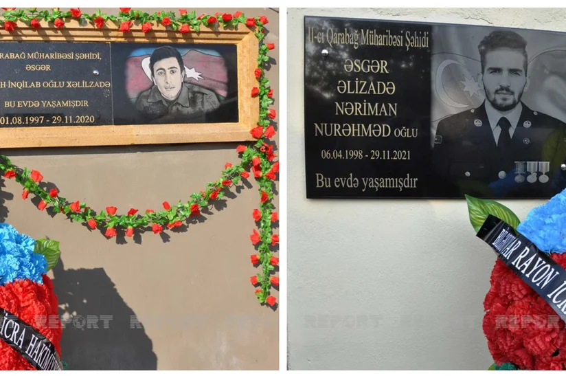 Vətən müharibəsi şəhidlərinin xatirə lövhəsinin açılışı olub 