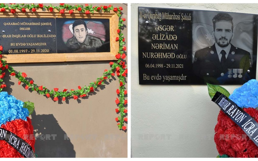 Vətən müharibəsi şəhidlərinin xatirə lövhəsinin açılışı olub 